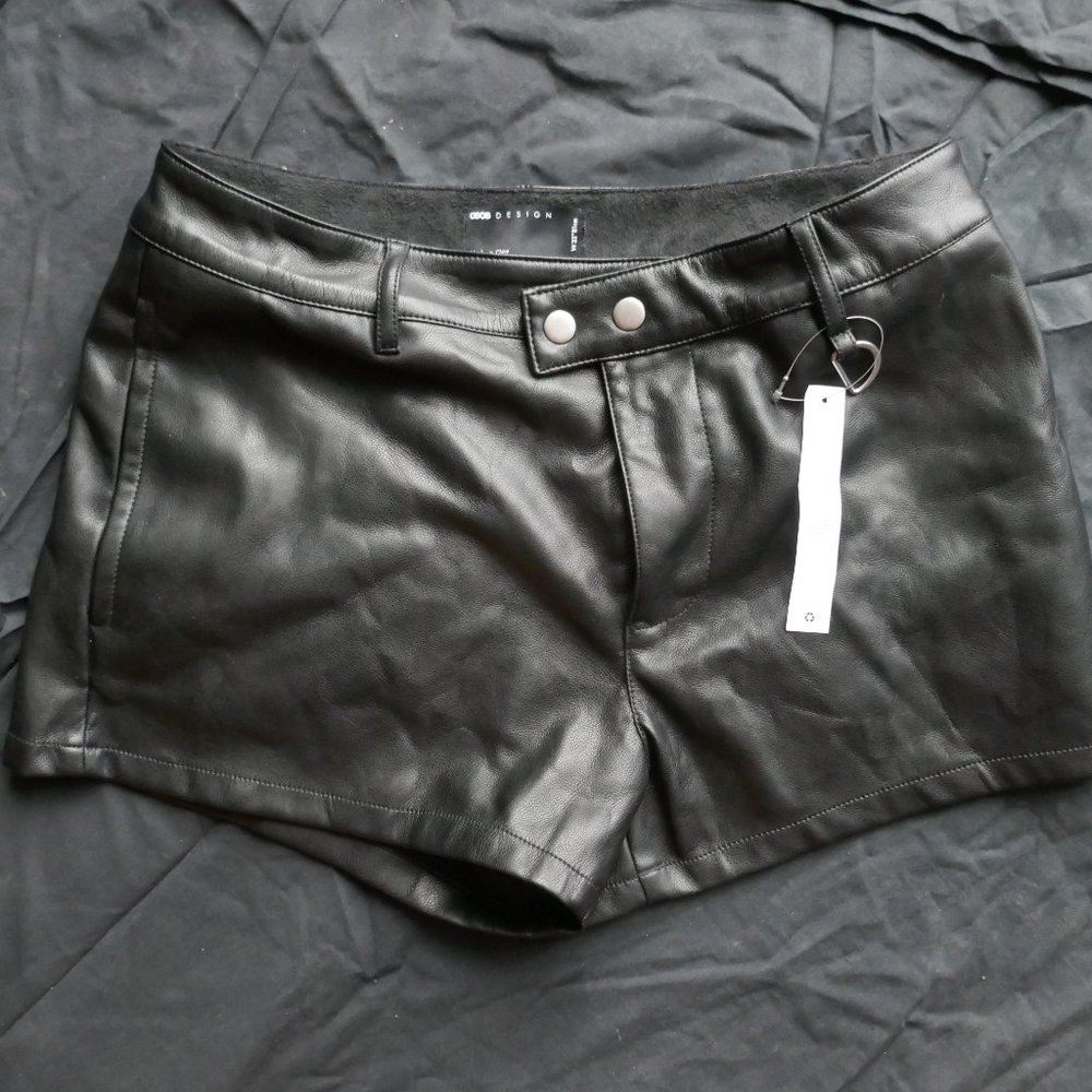 Asos Faux-Leather Shorts 32